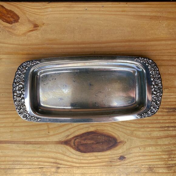 1847 Rogers Bros Silver Plated Party Platter, Serving Trinket Jewelry Dish - Picture 2 of 8